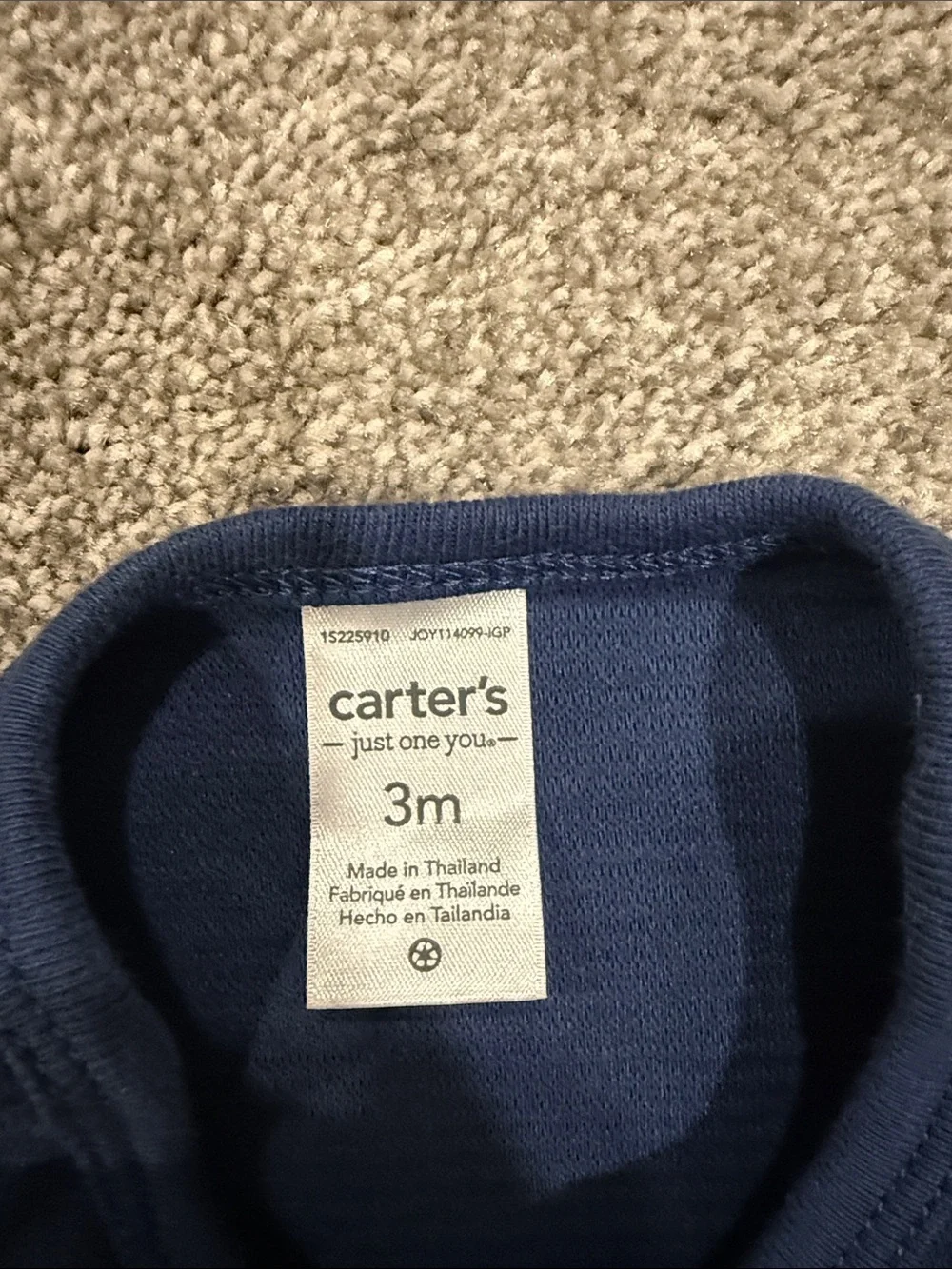 Navy Short-Sleeve Henley Tee for Baby